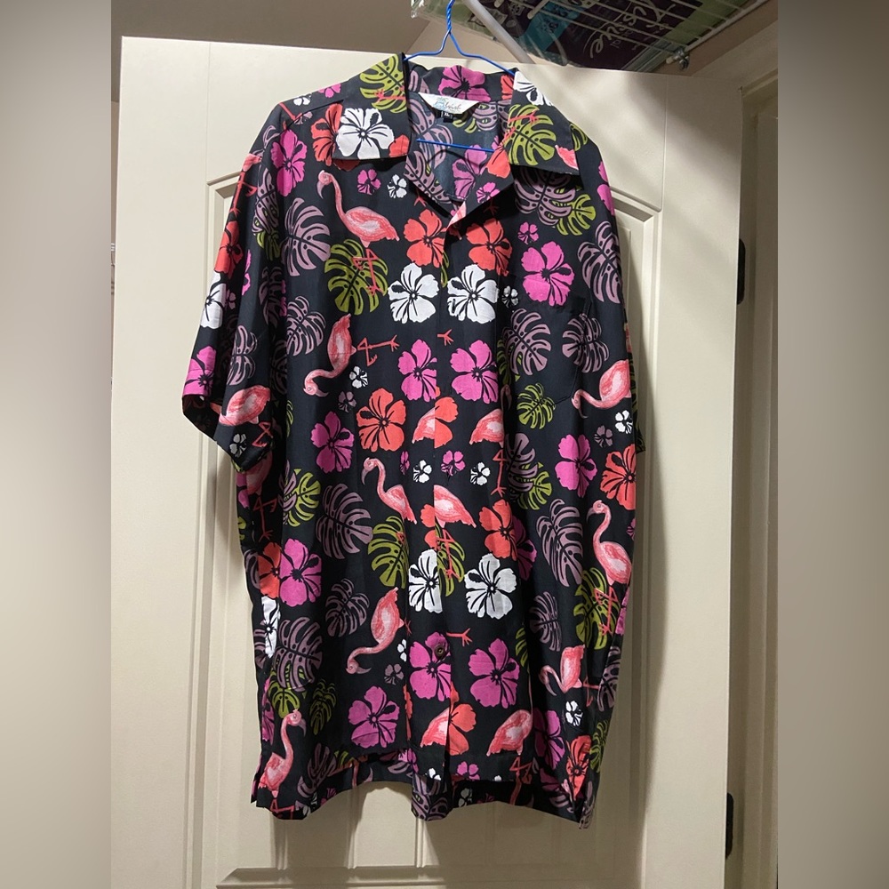 Tropical flamingo men’s shirt